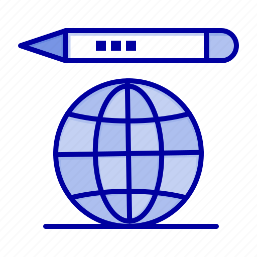 Education, globe, pencil, world icon - Download on Iconfinder