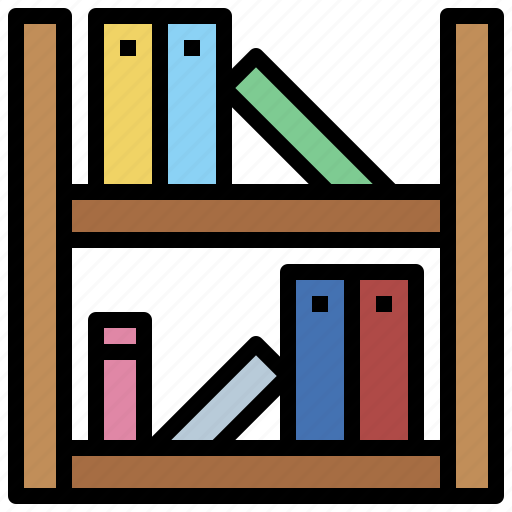 Book, bookcase, bookshelf, education, furniture, household, library icon - Download on Iconfinder