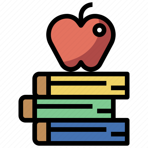 Apple, back, beginning, books, education, learning, school icon - Download on Iconfinder