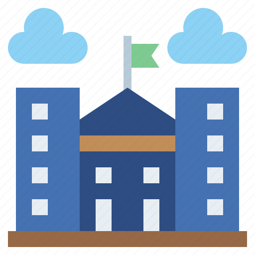 Architecture, building, buildings, city, flags, institution, jail icon - Download on Iconfinder