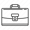 briefcase, vector, thin, isolated