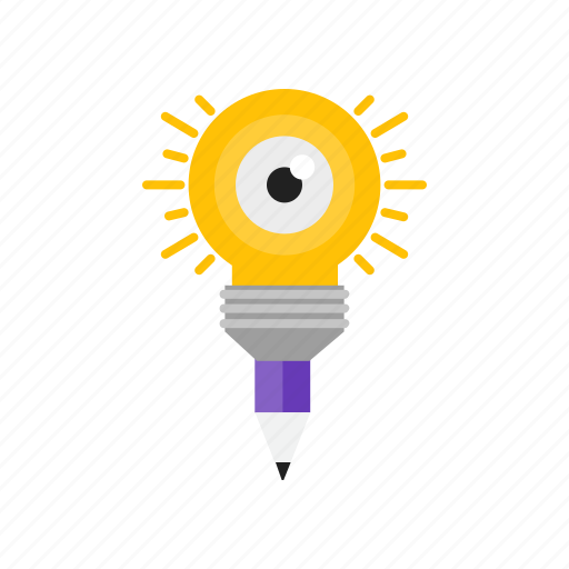 Bulb, creative, design, pencil icon - Download on Iconfinder