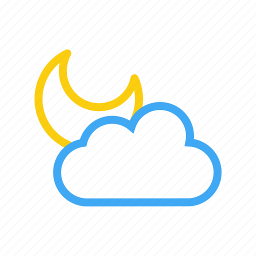 Weather, night, cloudy, cloud, moon icon - Download on Iconfinder