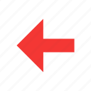 arrow left, direction, east, navigation