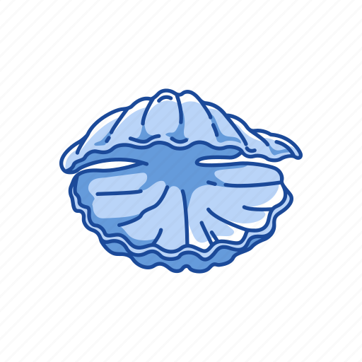 Clamp, food, marine animal, mollusc, seafood, seashell, shell icon - Download on Iconfinder