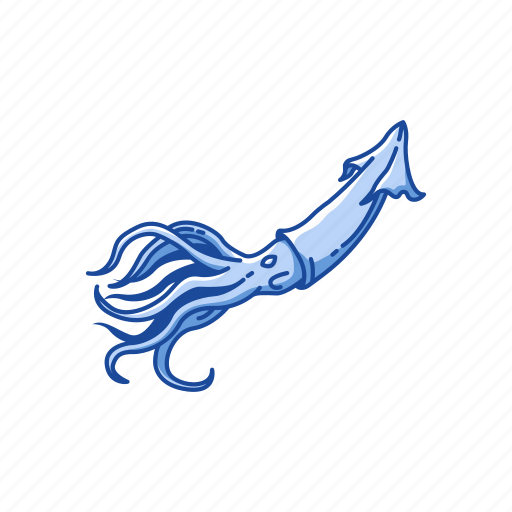 Animal, calamari, marine animal, mollusk, seafood, squid, tentacles icon - Download on Iconfinder
