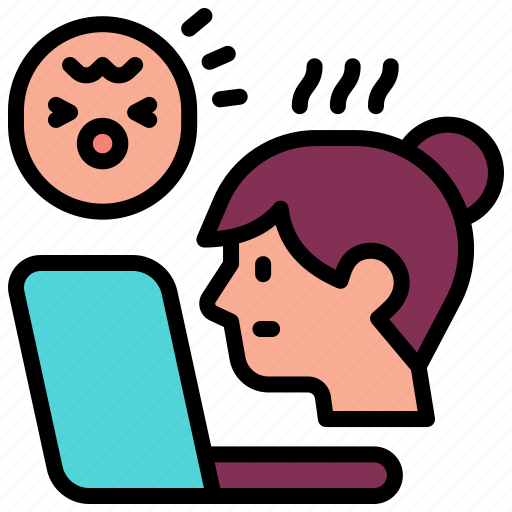Mom, boss, working, woman, crying, baby, business icon - Download on Iconfinder