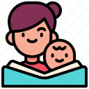 mom, mother, working, book, reading, boss, business
