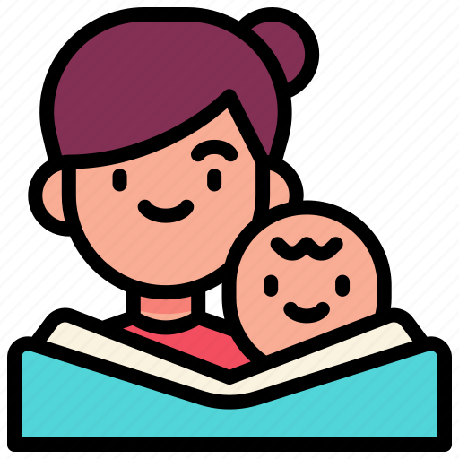 Mom, mother, working, book, reading, boss, business icon - Download on Iconfinder