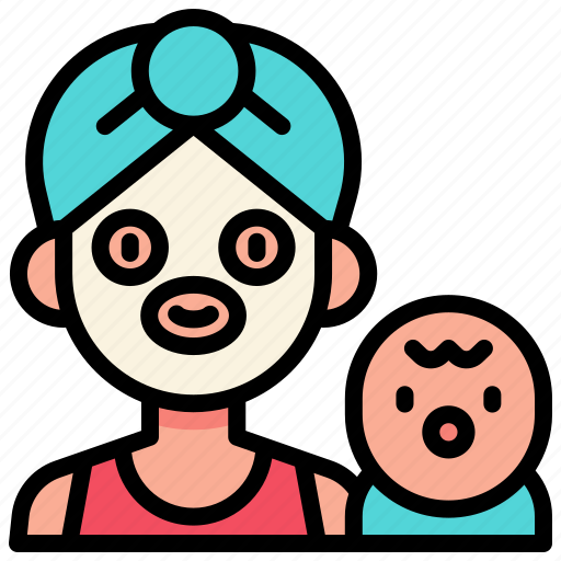 Mother, mom, boss, face, relax, woman, mask icon - Download on Iconfinder