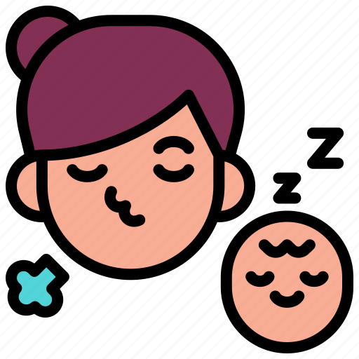 Mother, mom, sleeping, kid, relief, working, boss icon - Download on Iconfinder