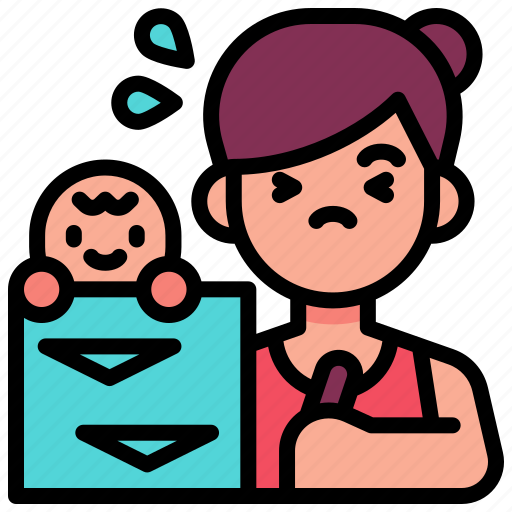 Mother, mom, woman, working, busy, tired, boss icon - Download on Iconfinder