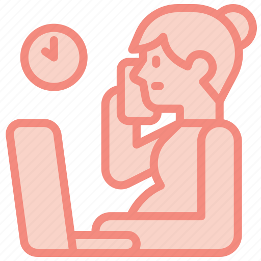 Pregnant, mom, boss, mother, working, business, woman icon - Download on Iconfinder