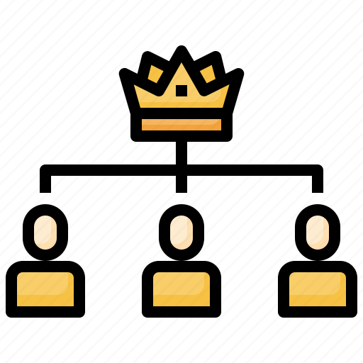 Crown, hierarchical, king, queen, structure icon - Download on Iconfinder