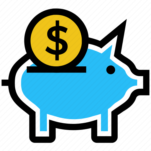 Coin, dollar, finance, money, money saving, pig, piggy bank icon - Download on Iconfinder