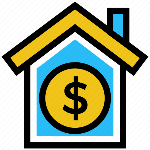 Dollar, finance, home, house, insurance, property, property value icon - Download on Iconfinder