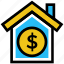 dollar, finance, home, house, insurance, property, property value 