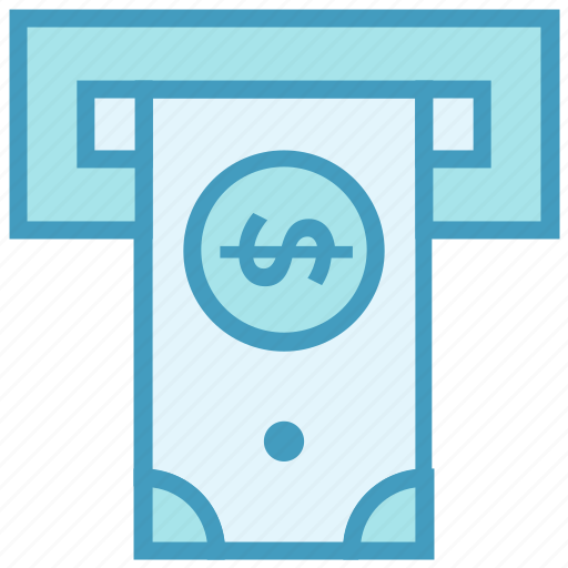 Atm machine, cash, cash out, dollar, money, withdrawal icon - Download on Iconfinder