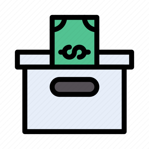 Box, cash, dollar, money, saving icon - Download on Iconfinder
