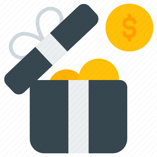 Gift, coin, money, finance, cash, currency, payment icon - Download on Iconfinder