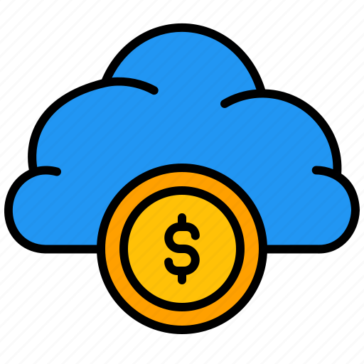Cloud, coin, money, finance, cash, currency, payment icon - Download on Iconfinder
