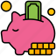 piggy, bank, banknote, money, finance, cash, currency, payment 