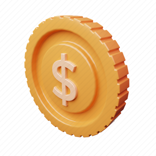 Currency, dollar, coin, cash, payment 3D illustration - Download on Iconfinder