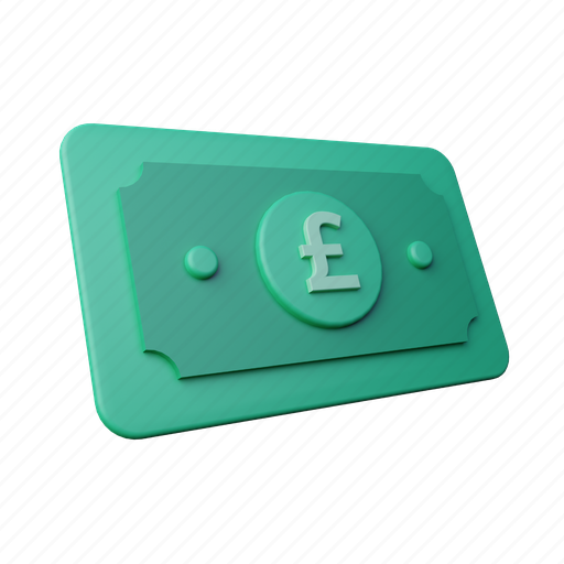 Currency, pound, cash, finance, business, payment, money 3D illustration - Download on Iconfinder