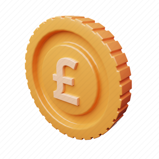 Currency, pound, coin, money 3D illustration - Download on Iconfinder