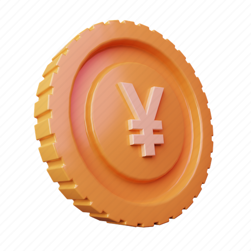 Currency, yen, yuan, coin 3D illustration - Download on Iconfinder