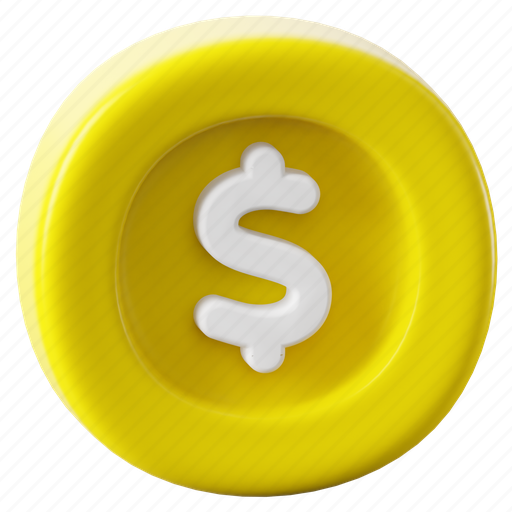 Coin, money, currency, finance, cash, dollar, business 3D illustration - Download on Iconfinder