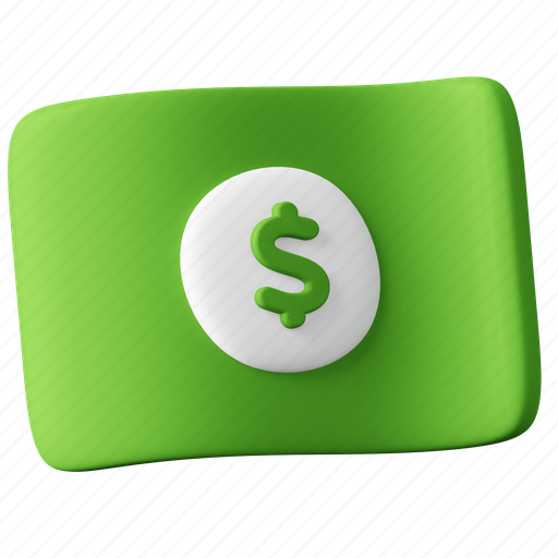 Money, finance, currency, cash, business, dollar, payment 3D illustration - Download on Iconfinder