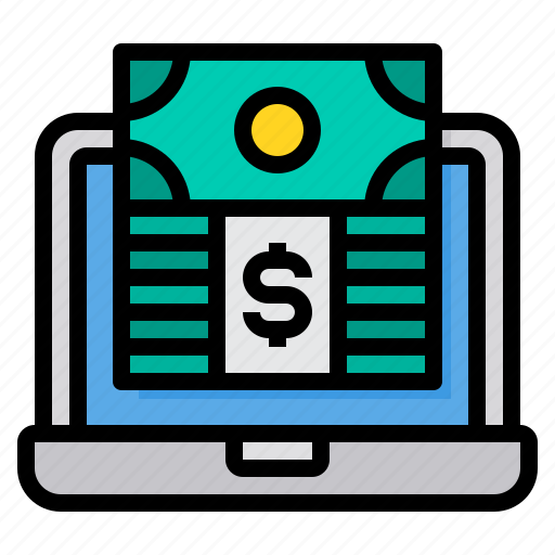 Money, laptop, financial, payment, computer icon - Download on Iconfinder