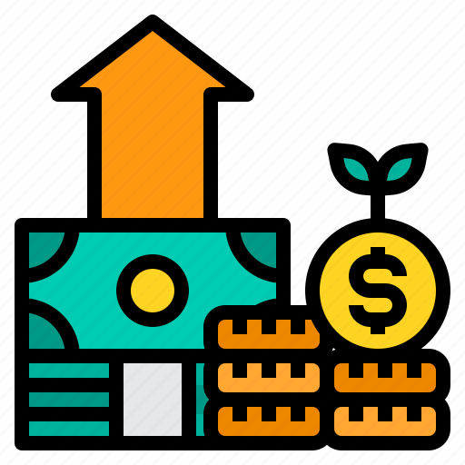 Earning, arrow, profit, money, growth icon - Download on Iconfinder
