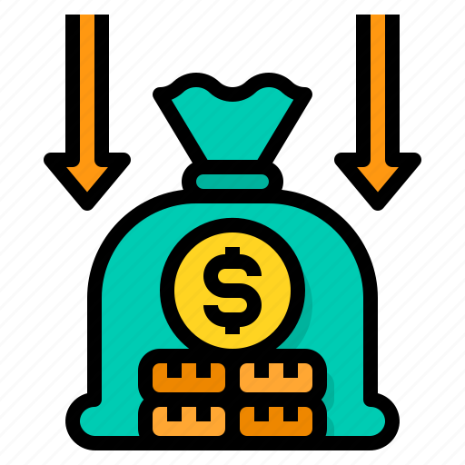 Money, income, decrease, budget, economy icon - Download on Iconfinder