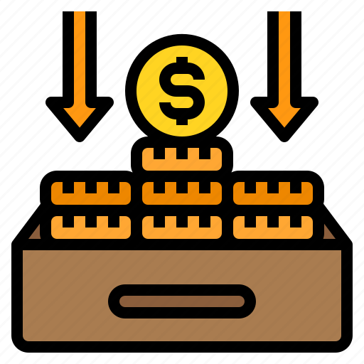 Flow, business, box, money, coins icon - Download on Iconfinder