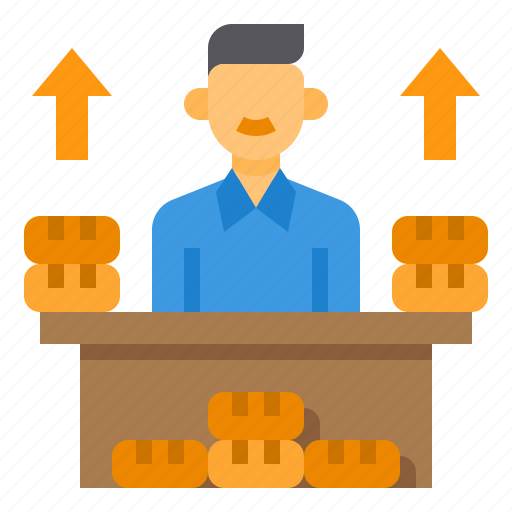 Accountant, money, economy, growth, man icon - Download on Iconfinder