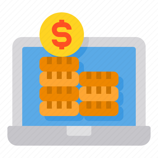 Money, computer, financial, laptop, coins icon - Download on Iconfinder