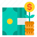money, stack, cash, growth, coins