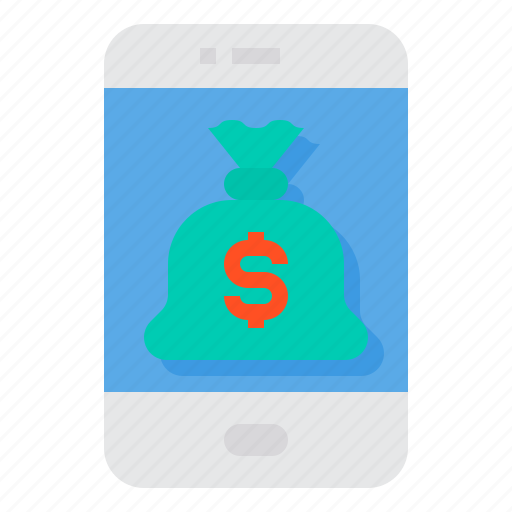 Investment, saving, smartphone, money, bag, app icon - Download on Iconfinder