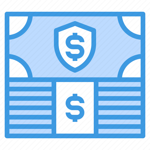 Shield, stack, finance, protect, money icon - Download on Iconfinder