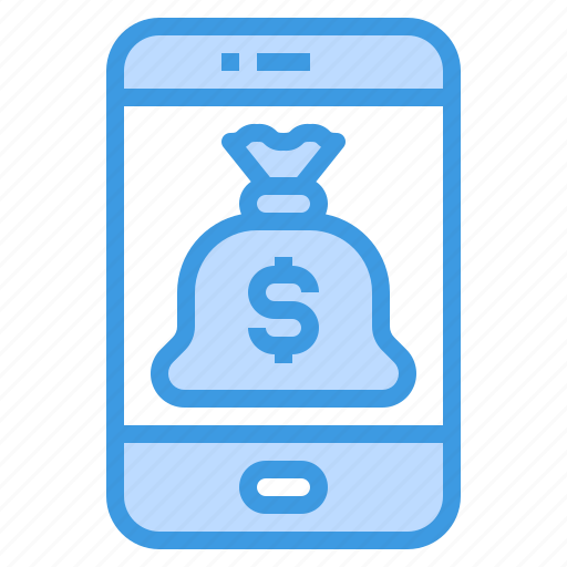 Smartphone, bag, app, money, investment, saving icon - Download on Iconfinder