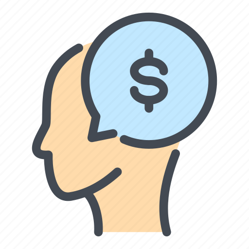 Bubble, chat, dollar, head, mind, money, think icon - Download on Iconfinder