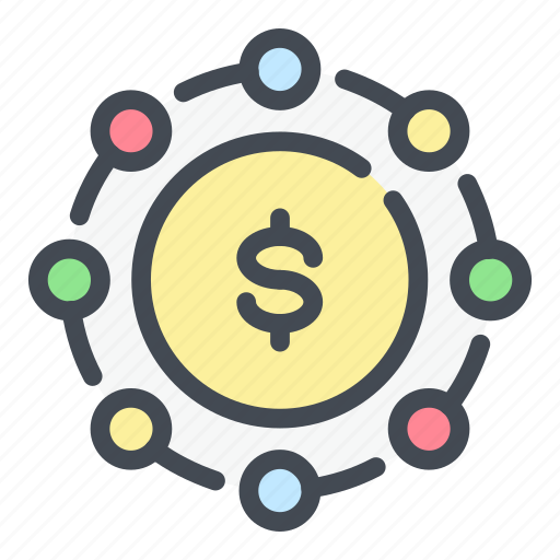 Cash, coin, dollar, finance, link, money, share icon - Download on Iconfinder