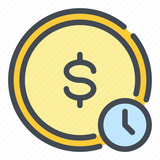 Clock, coin, dollar, exchange, money, time, watch icon - Download on Iconfinder