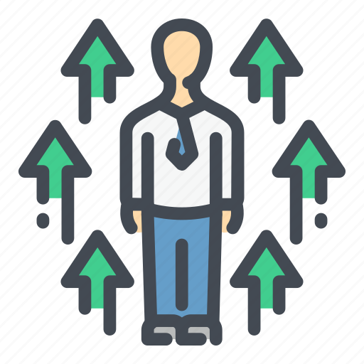 Arrow, growth, man, person, profile, skill, up icon - Download on Iconfinder