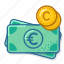 eur, coin, money, cash, banknote 