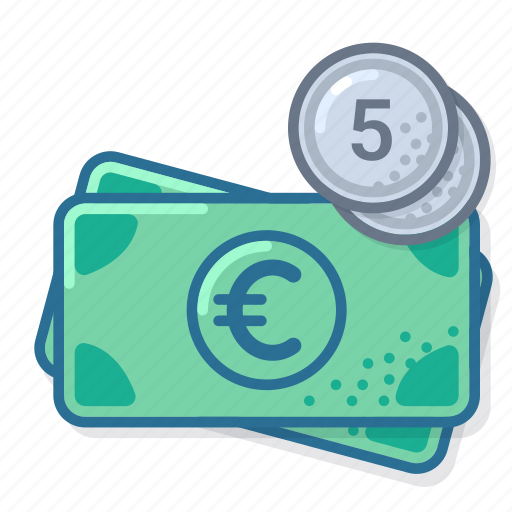 Eur, coin, five, cash, money, banknote icon - Download on Iconfinder