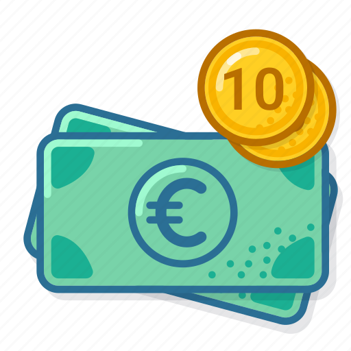 Eur, coin, ten, money, cash, banknote icon - Download on Iconfinder