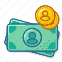 eur, avatar, coin, money, cash, banknote